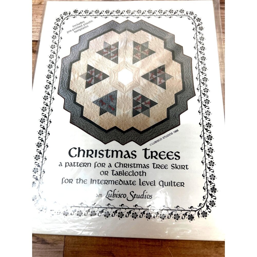Christmas Trees Quilting Pattern For Tree Skirt Or Tablecloth  Intermediate